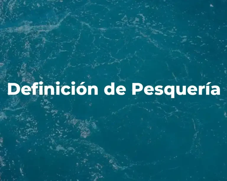 Definición de Pesquería