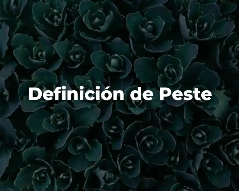 Definición de Peste
