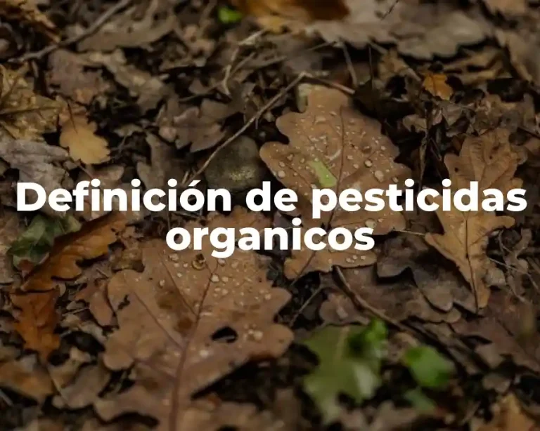 Definición de pesticidas organicos