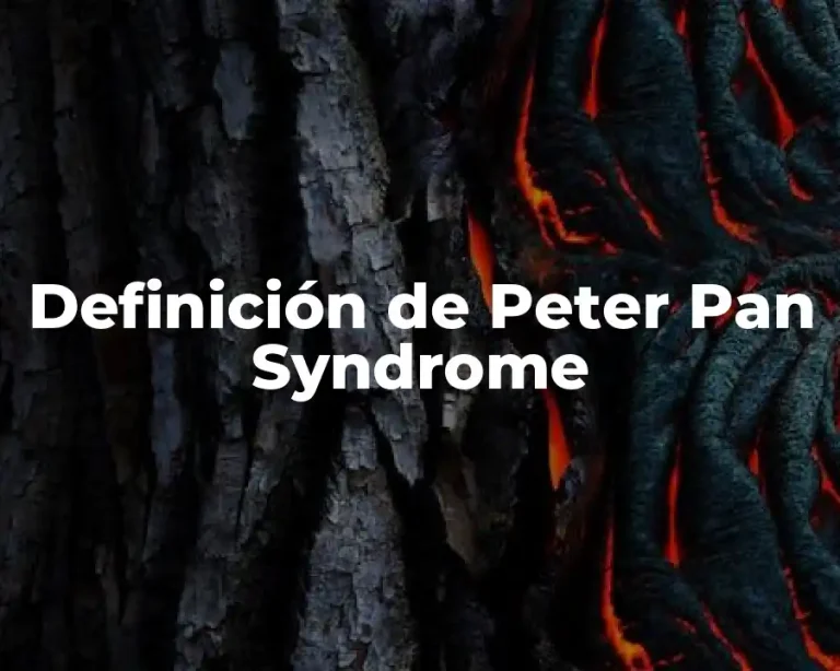 Definición de Peter Pan Syndrome