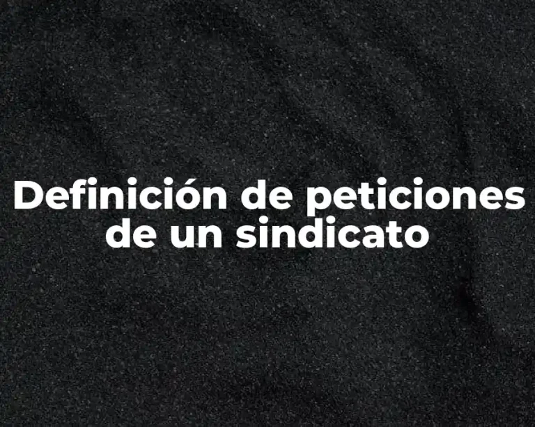 Definición de peticiones de un sindicato