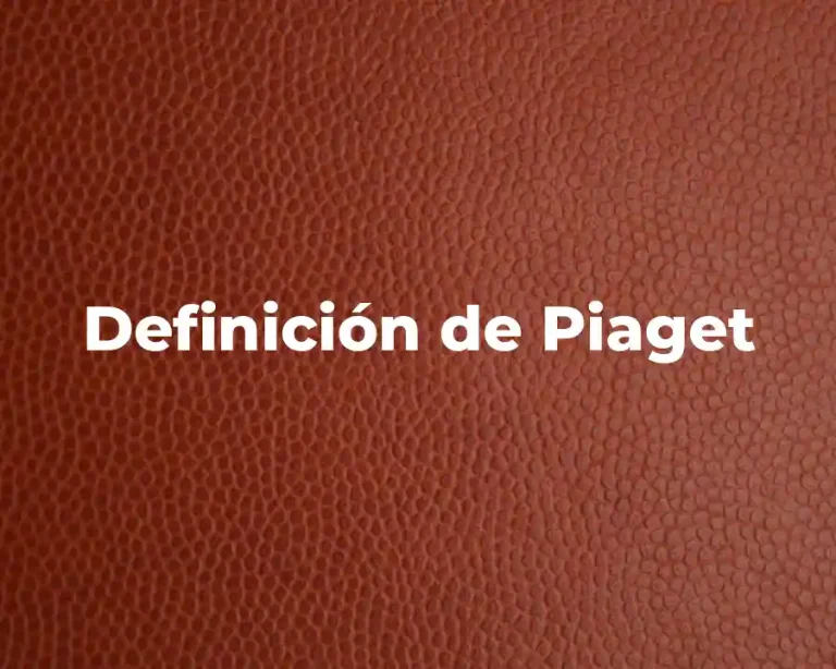 Definición de Piaget