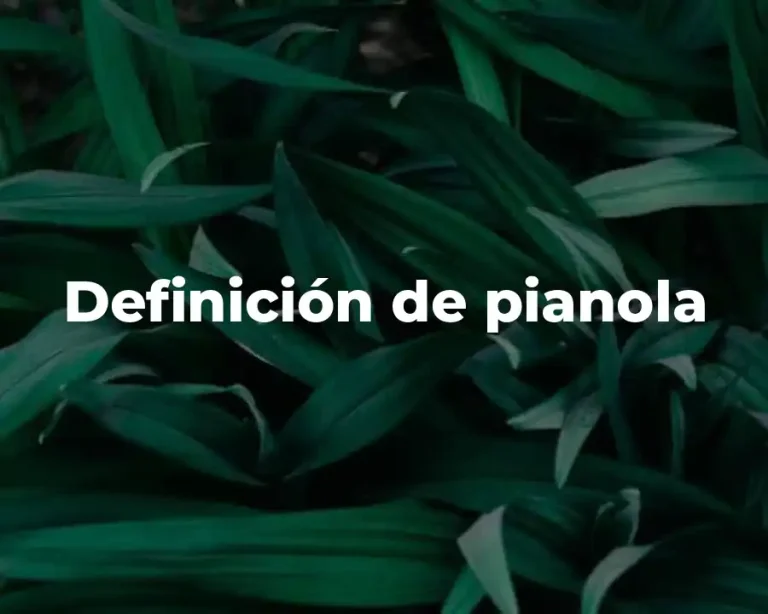 Definición de pianola