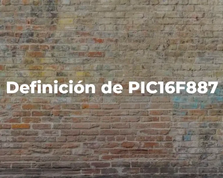 Definición de PIC16F887