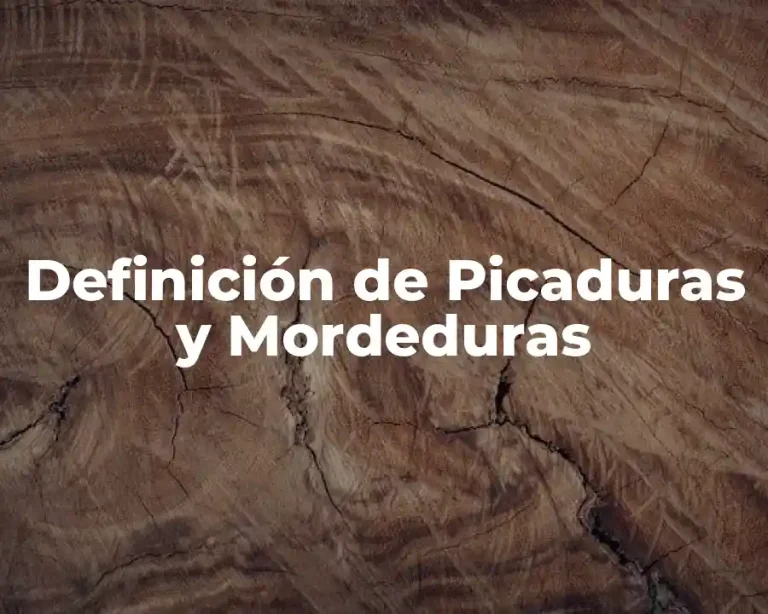 Definición de Picaduras y Mordeduras