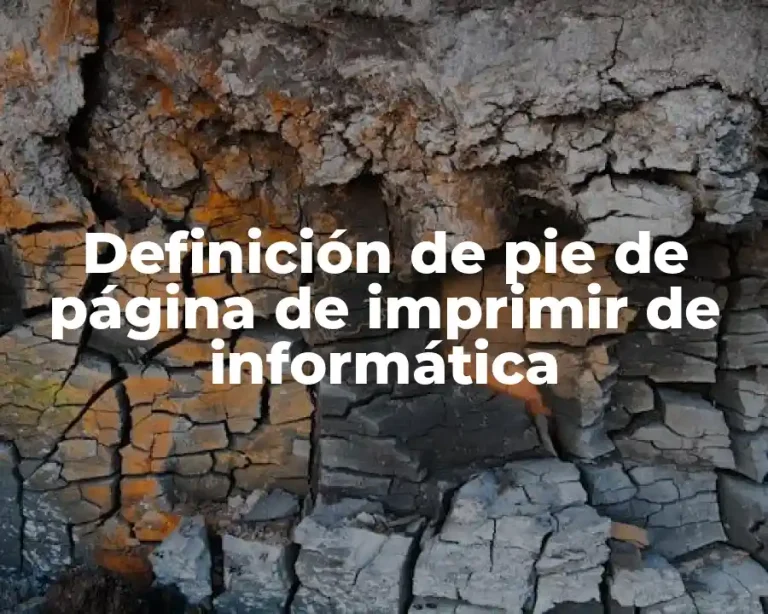 Definición de pie de página de imprimir de informática