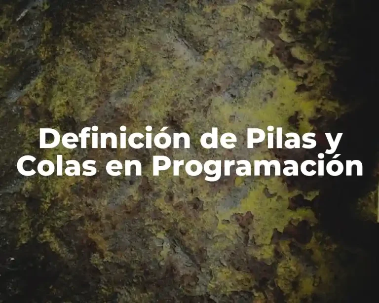 Definición de Pilas y Colas en Programación