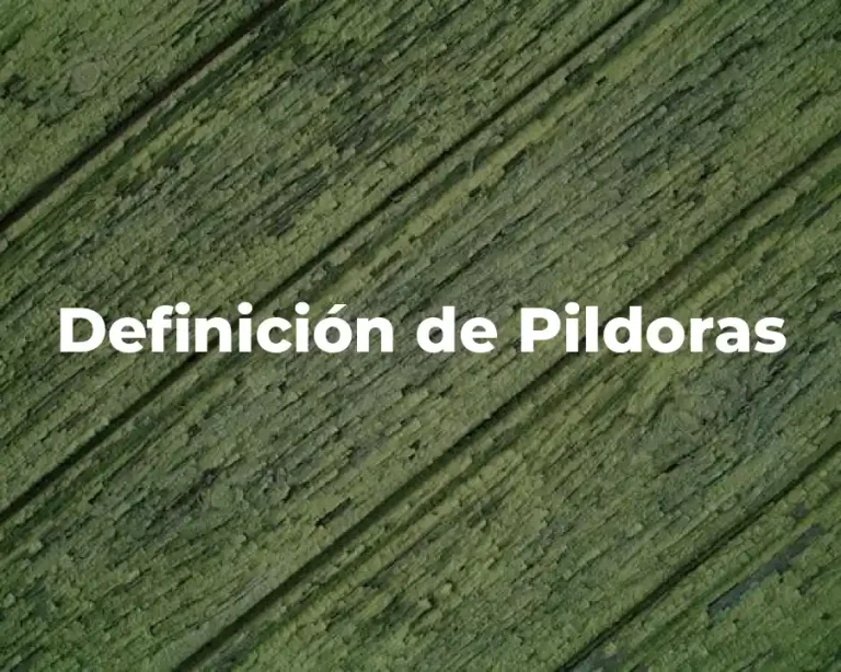 Definición de Pildoras