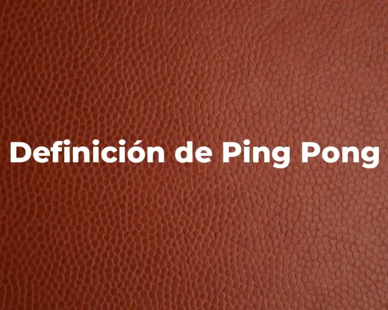 Definición de Ping Pong