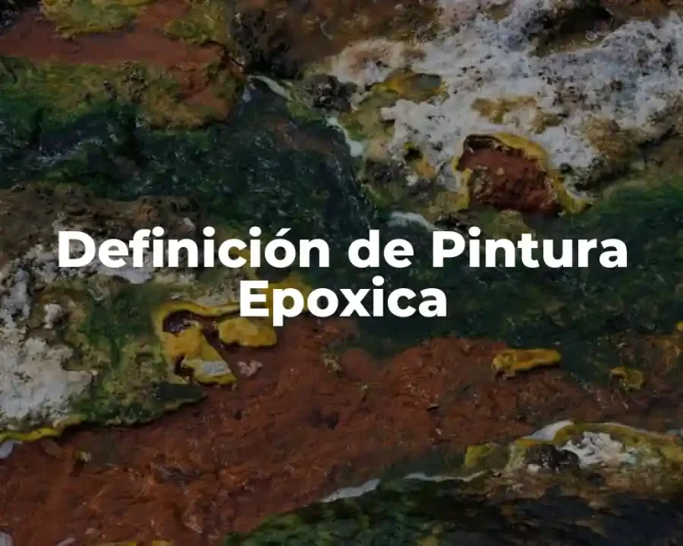 Definición de Pintura Epoxica