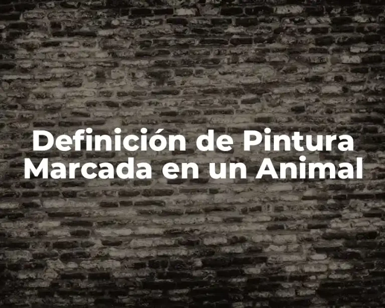 Definición de Pintura Marcada en un Animal