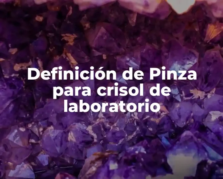 Definición de Pinza para crisol de laboratorio