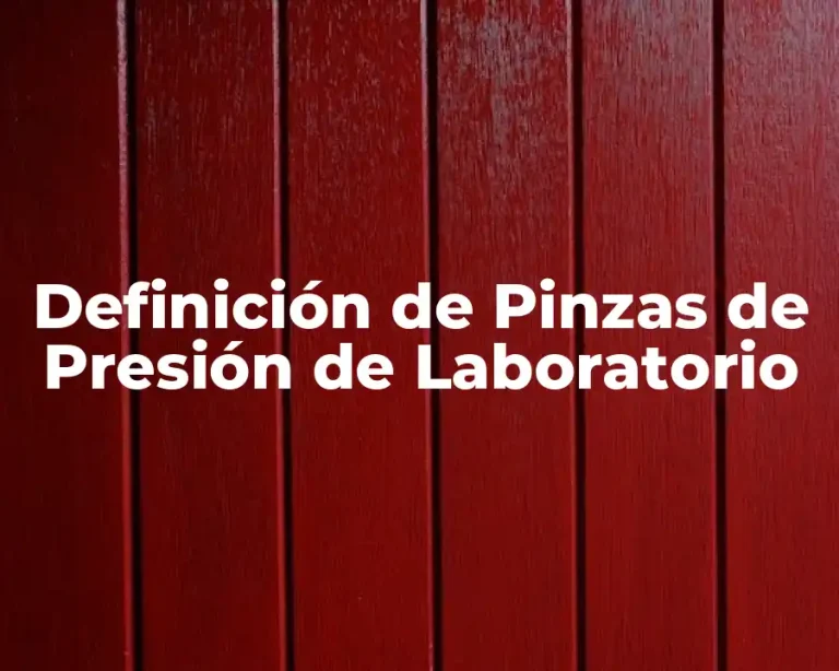 Definición de Pinzas de Presión de Laboratorio