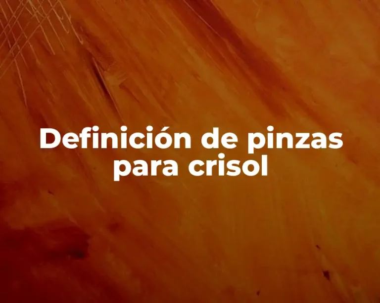 Definición de pinzas para crisol