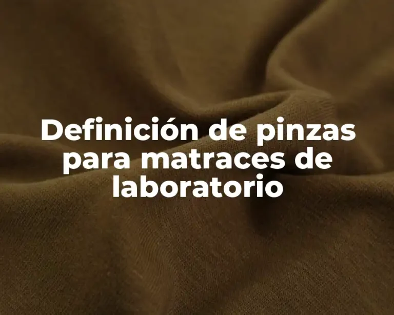 Definición de pinzas para matraces de laboratorio