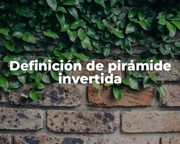 Definición de pirámide invertida