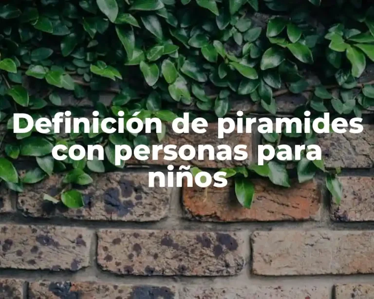 Definición de piramides con personas para niños