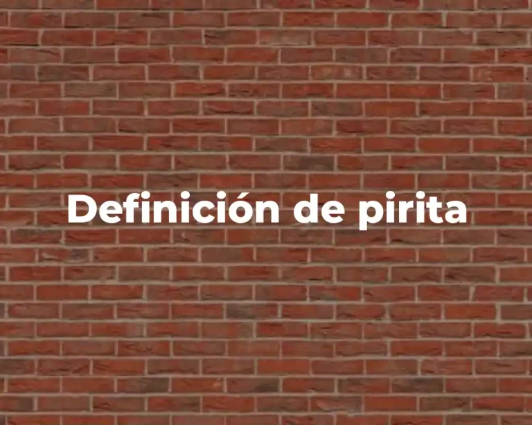 Definición de pirita