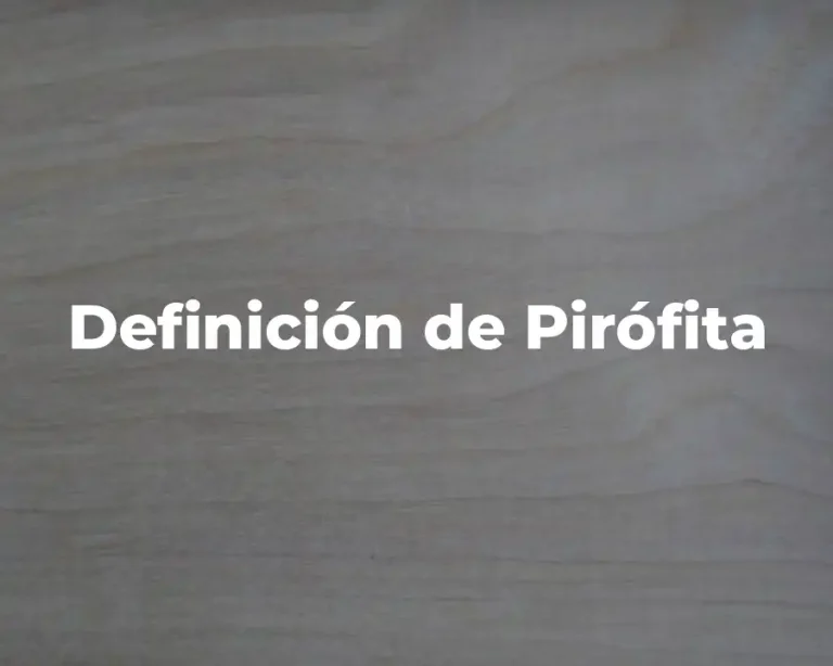 Definición de Pirófita