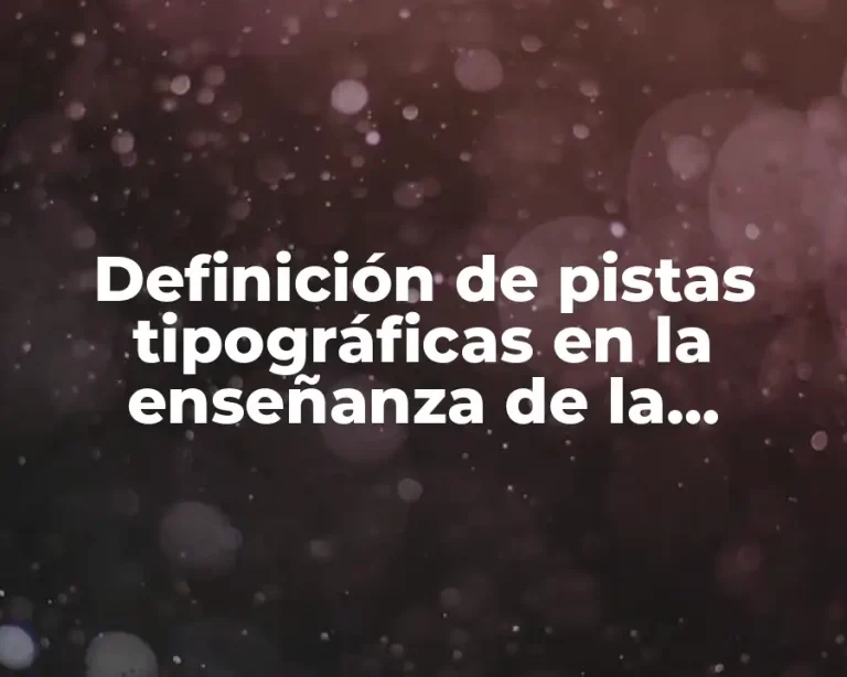 Definición de pistas tipográficas en la enseñanza de la historia