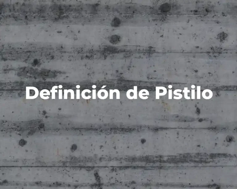 Definición de Pistilo