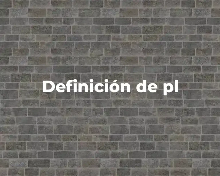 Definición de pl