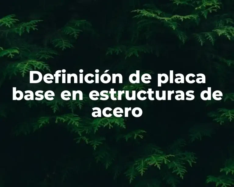 Definición de placa base en estructuras de acero