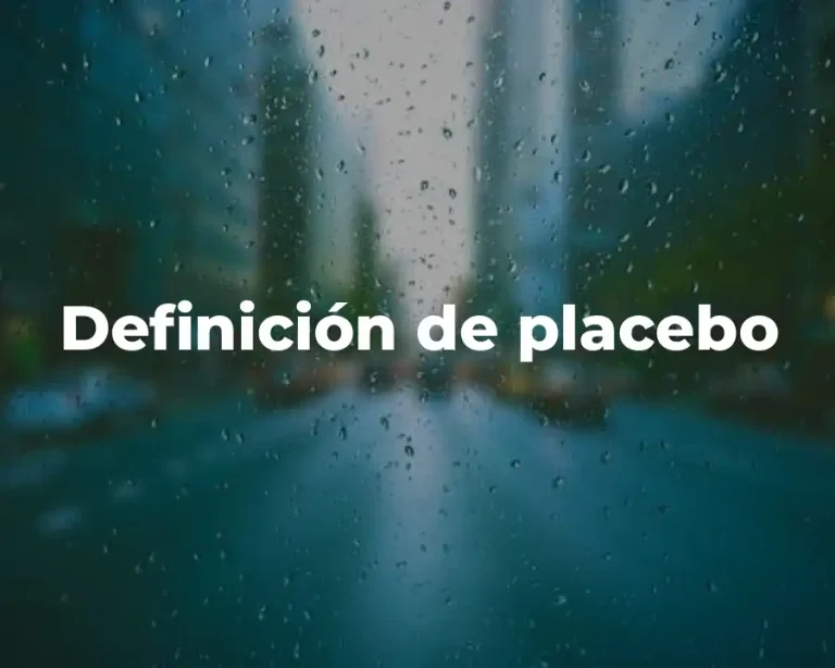 Definición de placebo