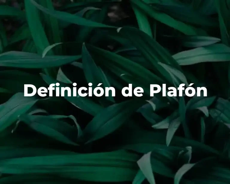 Definición de Plafón