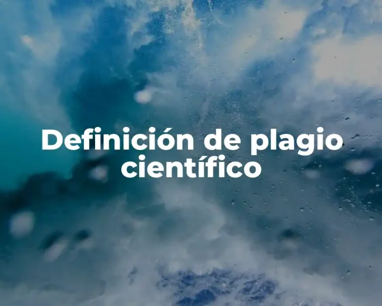 Definición de plagio científico