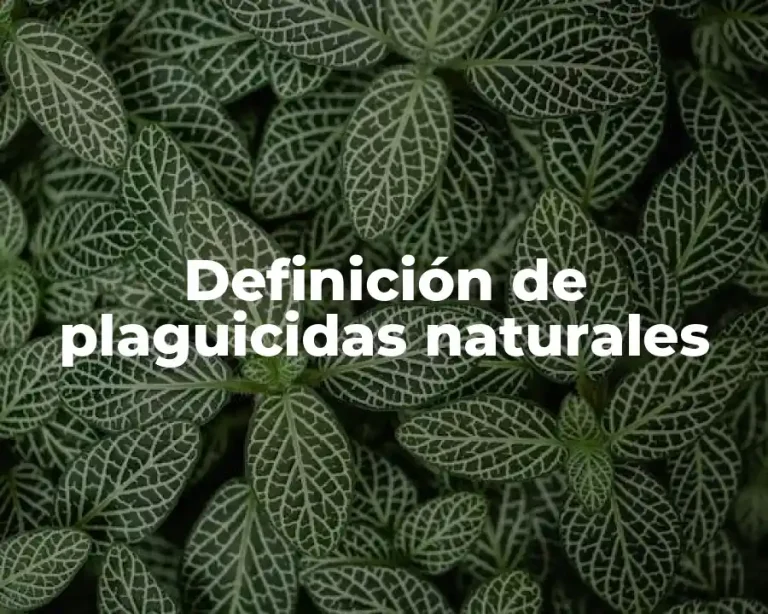 Definición de plaguicidas naturales