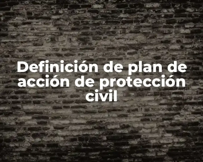 Definición de plan de acción de protección civil