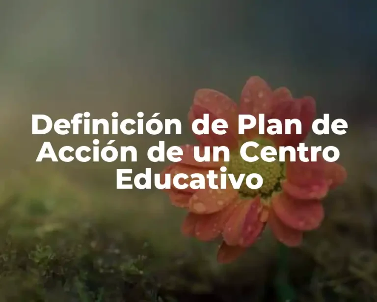 Definición de Plan de Acción de un Centro Educativo