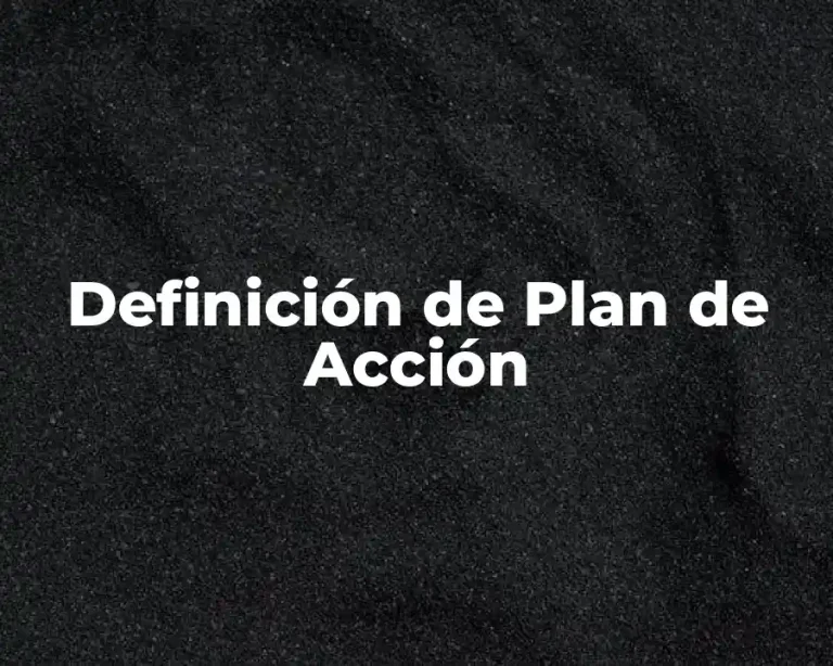 Definición de Plan de Acción