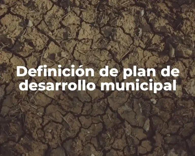 Definición de plan de desarrollo municipal