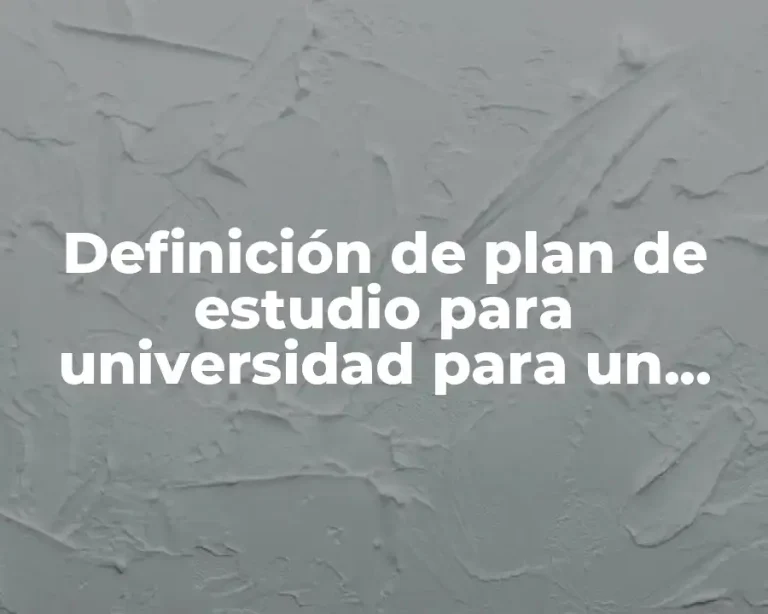 Definición de plan de estudio para universidad para un semestre