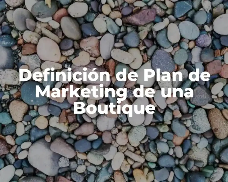 Definición de Plan de Marketing de una Boutique