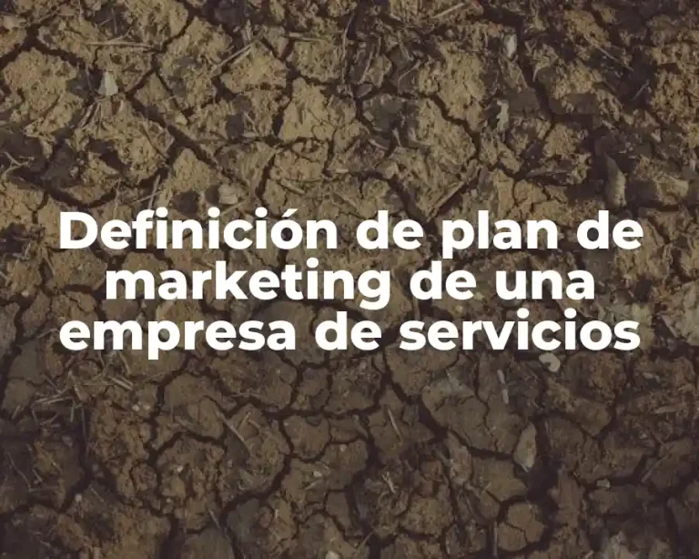 Definición de plan de marketing de una empresa de servicios