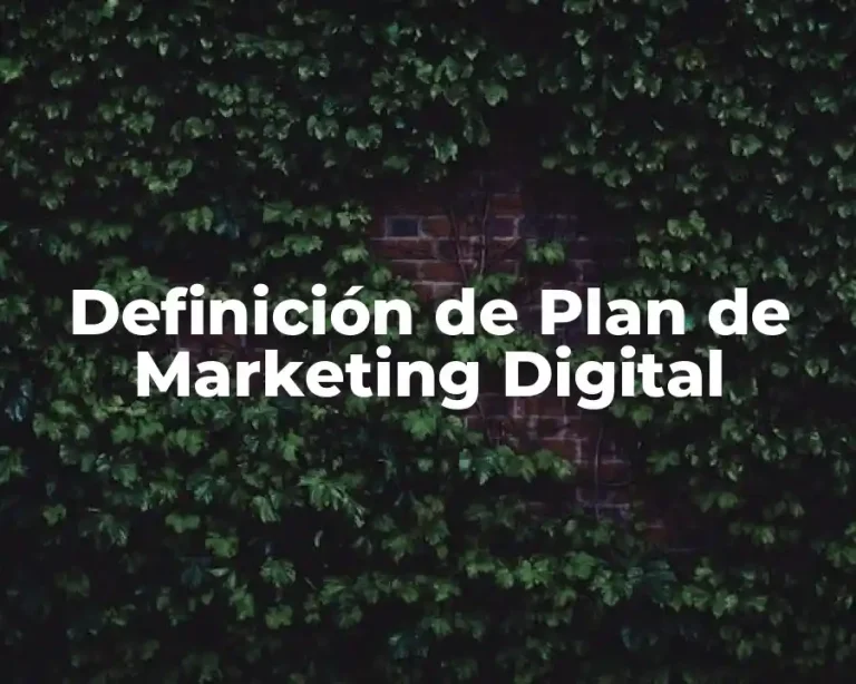 Definición de Plan de Marketing Digital