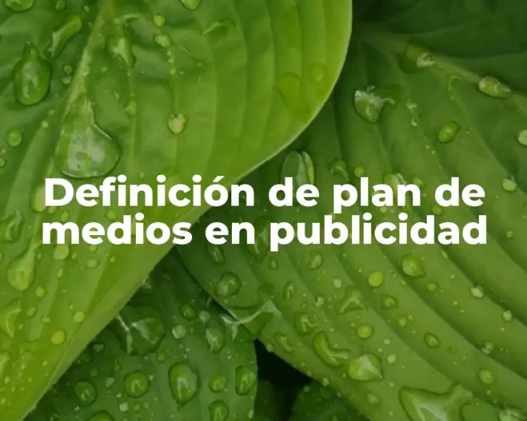 Definición de plan de medios en publicidad
