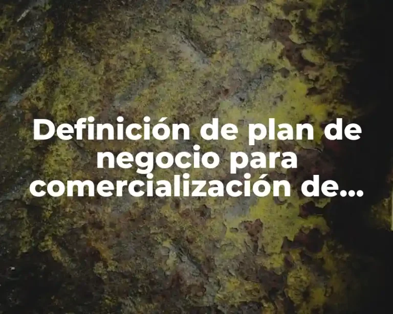 Definición de plan de negocio para comercialización de aguacate