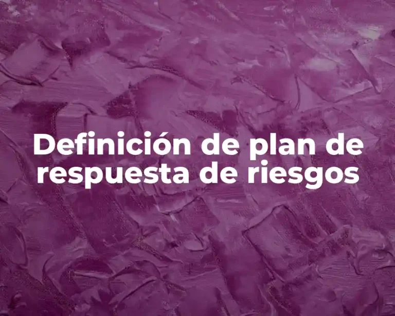 Definición de plan de respuesta de riesgos