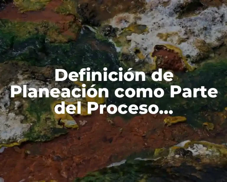 Definición de Planeación como Parte del Proceso Administrativo