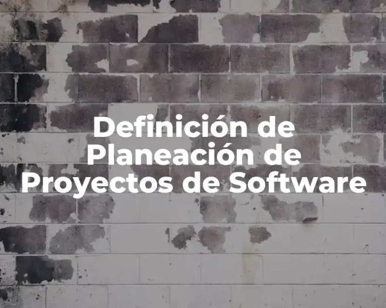 Definición de Planeación de Proyectos de Software