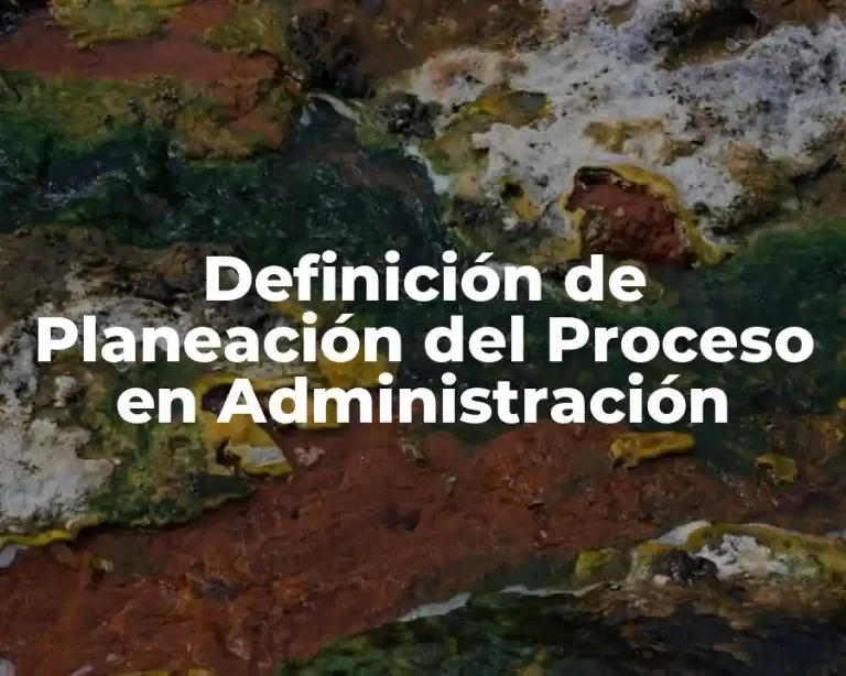 Definición de Planeación del Proceso en Administración