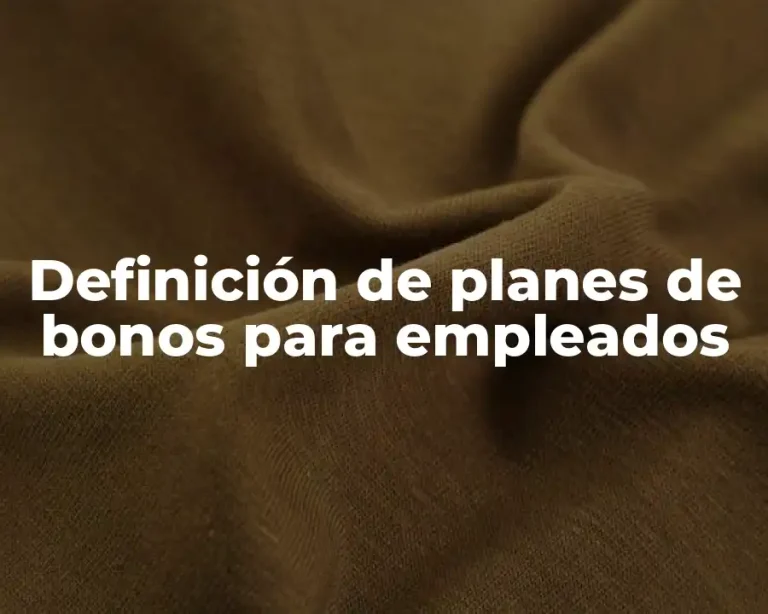 Definición de planes de bonos para empleados