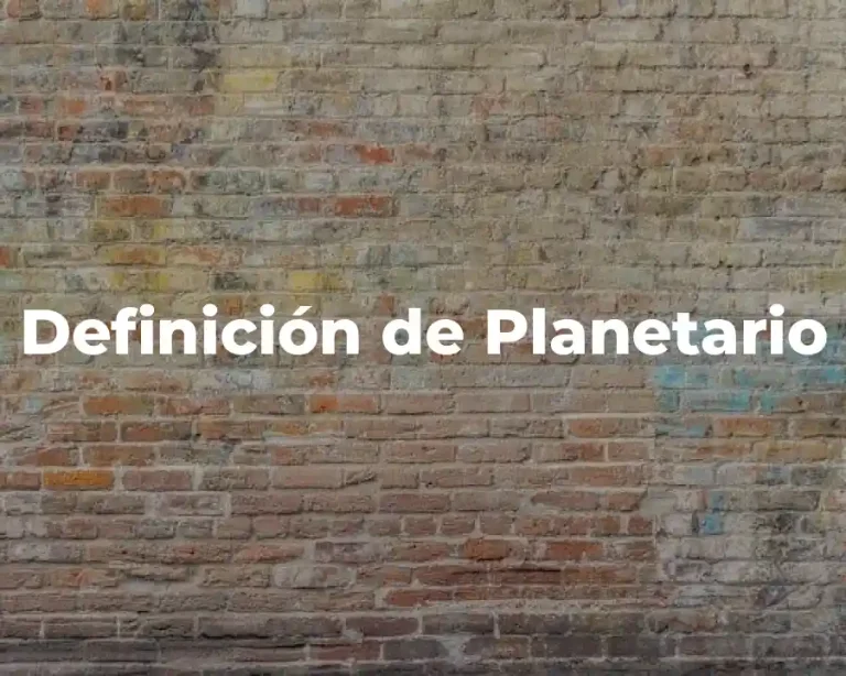 Definición de Planetario