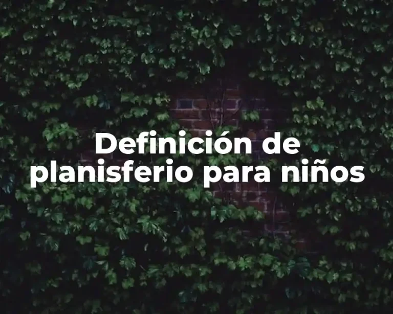 Definición de planisferio para niños
