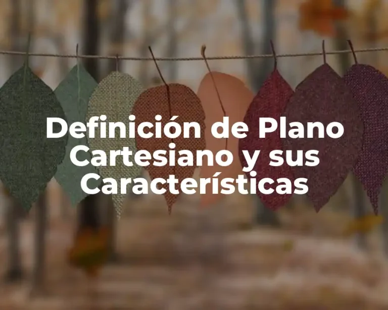 Definición de Plano Cartesiano y sus Características