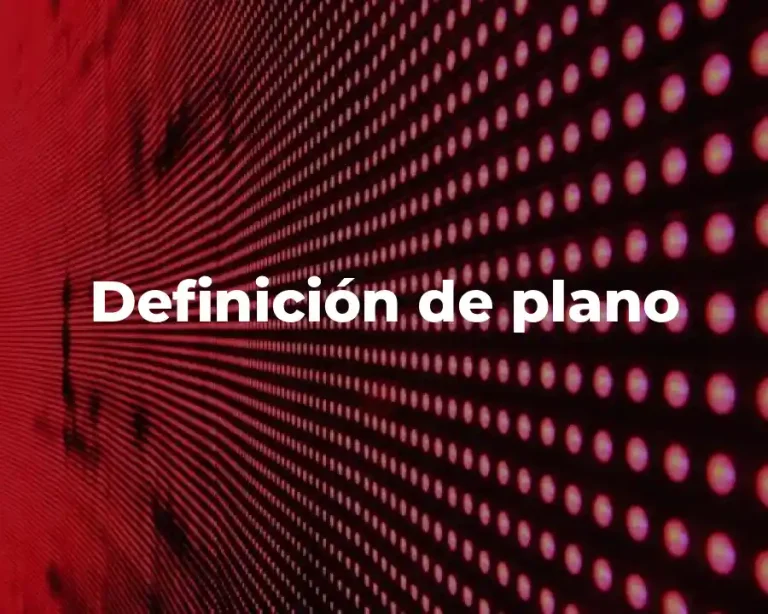 Definición de plano
